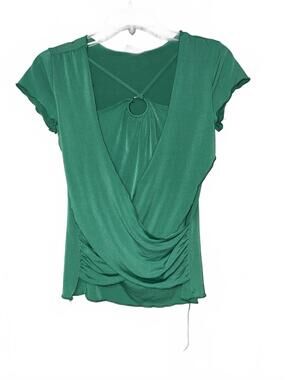 Vintage Say Anything Green Blouse